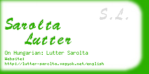 sarolta lutter business card